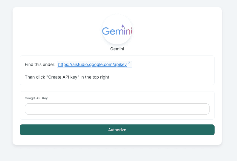 Authorization interface